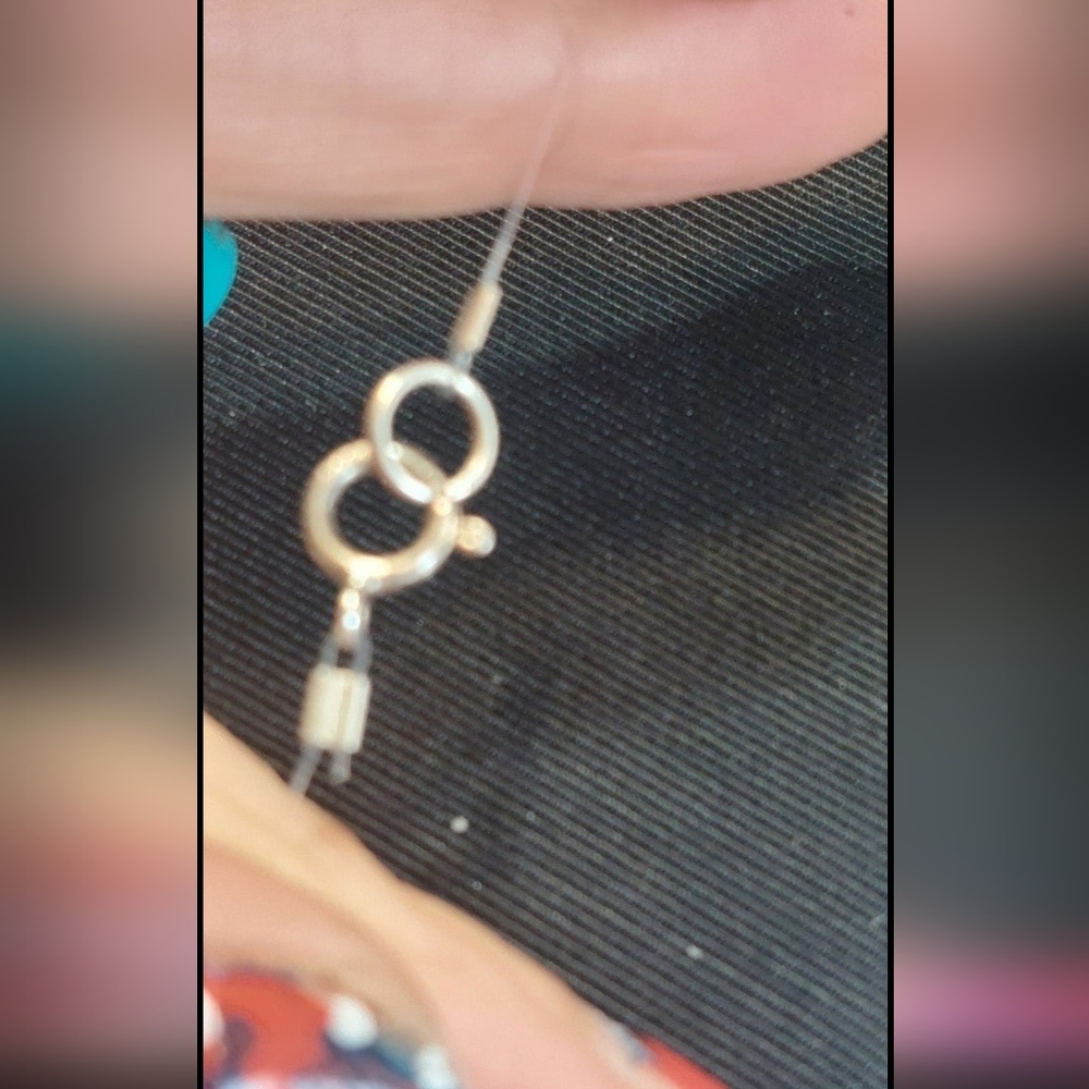 Floating turquoise necklace 15.5" choker - Picture 11 of 12